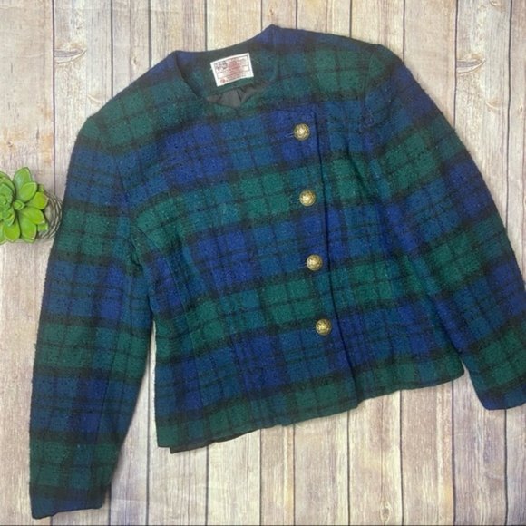 Pendleton Jackets & Blazers - Pendleton Wool Plaid Vintage 1980s Blazer Jacket 6